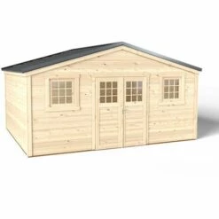 Forest Style Abri Shelty +20 - 498 X 395 Cm - Surface Utile : 19,2 M² - Madriers à Visser 28mm