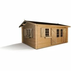 Forest Style Abri Bois ELISTA - 498 X 398 Cm - 34mm - Surface Utile : 17,47 M² - Sur Commande