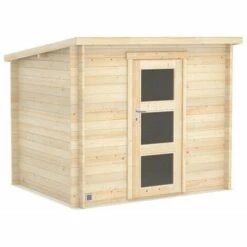 Forest Style Abri JUNO MODERN 4,0m² Brut - 212 X 183 Cm - 19mm - Madriers Emboités