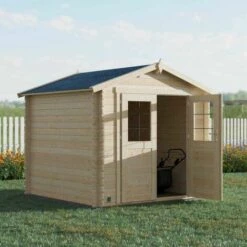 Forest Style Abri JUNO 4,9m² Brut - 212 X 183 Cm - 19mm - Madriers Emboités -France Abri de jardin Soldes Boutique 29573987 3