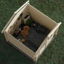 Forest Style Abri JUNO 4,9m² Brut - 212 X 183 Cm - 19mm - Madriers Emboités -France Abri de jardin Soldes Boutique 29573987 4