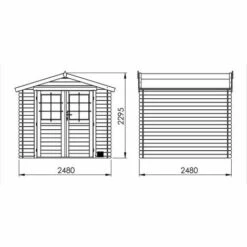 Forest Style Abri JUNO 4,9m² Brut - 212 X 183 Cm - 19mm - Madriers Emboités -France Abri de jardin Soldes Boutique 29573987 5