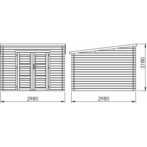 Forest Style Abri JUNO MODERN 7,4m² - 212 X 183 Cm - Madriers Emboités 28mm 4 Forest Style Abri JUNO MODERN 7,4m² - 212 X 183 Cm - Madriers Emboités 28mm – Image 2