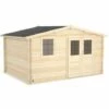Forest Style Abri JUNO 10,1m² Brut - 212 X 183 Cm - 28mm - Madriers Emboités -France Abri de jardin Soldes Boutique 29573991 1