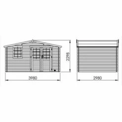 Forest Style Abri JUNO 10,1m² Brut - 212 X 183 Cm - 28mm - Madriers Emboités 11 Forest Style Abri JUNO 10,1m² Brut - 212 X 183 Cm - 28mm - Madriers Emboités -France Abri de jardin Soldes Boutique 29573991 5