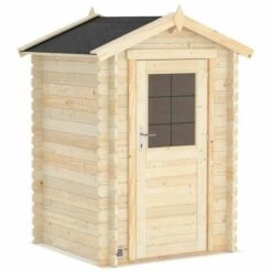 Forest Style Abri JUNO 1,6m² Brut - 212 X 183 Cm - 19mm - Madriers Emboités