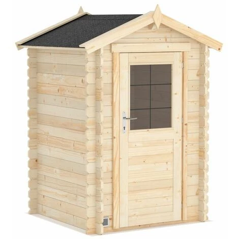 Forest Style Abri JUNO 1,6m² Brut - 212 X 183 Cm - 19mm - Madriers Emboités 3 Forest Style Abri JUNO 1,6m² Brut - 212 X 183 Cm - 19mm - Madriers Emboités