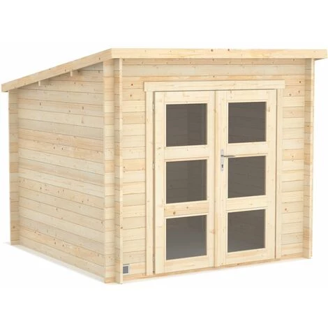 Forest Style Abri JUNO MODERN 4,9m² - 212 X 183 Cm - Madriers Emboités 19mm 3 Forest Style Abri JUNO MODERN 4,9m² - 212 X 183 Cm - Madriers Emboités 19mm