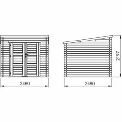 Forest Style Abri JUNO MODERN 4,9m² - 212 X 183 Cm - Madriers Emboités 19mm 8 Forest Style Abri JUNO MODERN 4,9m² - 212 X 183 Cm - Madriers Emboités 19mm -France Abri de jardin Soldes Boutique 29574056 2