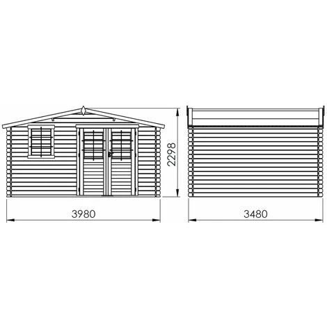 Forest Style Abri JUNO 12,0m² - 212 X 183 Cm - Madriers Emboités 28mm 4 Forest Style Abri JUNO 12,0m² - 212 X 183 Cm - Madriers Emboités 28mm – Image 2