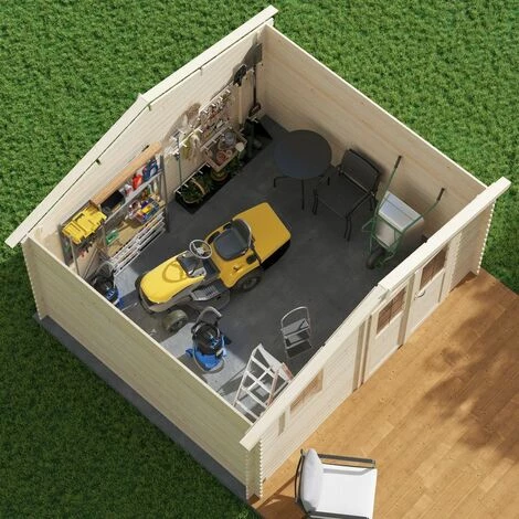 Forest Style Abri JUNO 12,0m² - 212 X 183 Cm - Madriers Emboités 28mm 7 Forest Style Abri JUNO 12,0m² - 212 X 183 Cm - Madriers Emboités 28mm – Image 5