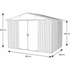 Abri De Jardin Métal Gris Yardmaster 5,3 M² + Kit D'ancrage -France Abri de jardin Soldes Boutique 29670343 2