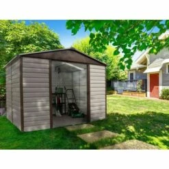 Trigano Abri Métal 106TBSL - S.H. T. 5,97 M² - H. 224cm - Gris Chataîgne -France Abri de jardin Soldes Boutique 29816051 4