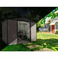 Trigano Abri Métal 106TBSL - S.H. T. 5,97 M² - H. 224cm - Gris Chataîgne -France Abri de jardin Soldes Boutique 29816051 5