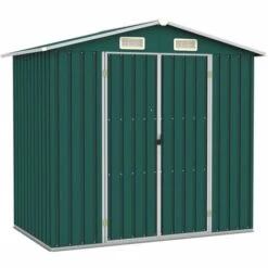 TRUE DEAL Abri De Jardin Vert 205x129x183 Cm Acier Galvanisé