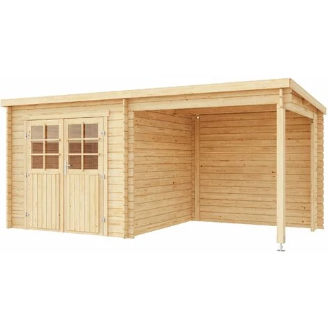 WEKA Abri Haut De Gamme Sophy Avec Extension, 4,6 + 4,6 M² - Naturel 4 WEKA Abri Haut De Gamme Sophy Avec Extension, 4,6 + 4,6 M² - Naturel – Image 2