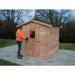 Habrita Abri Madriers 28 Mm Fabriqué En Douglas Massif - S.h.t. : 4,28 M2 - Toit Double Pente -France Abri de jardin Soldes Boutique 30461578 4