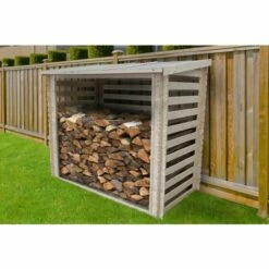 TIMBELA M202 Abri à Bûches -l146xL232xH199 Cm/ 2.63 M2 - Abri De Stockage Du Bois Et Range Bûches Extérieur - Beige -France Abri de jardin Soldes Boutique 30525092 5