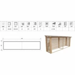TIMBELA M203 Abri à Bûches -l112xL450xH199 Cm/ 4m2 - Abri De Stockage Du Bois Et Range Bûches Extérieur 9 TIMBELA M203 Abri à Bûches -l112xL450xH199 Cm/ 4m2 - Abri De Stockage Du Bois Et Range Bûches Extérieur -France Abri de jardin Soldes Boutique 30525097 3