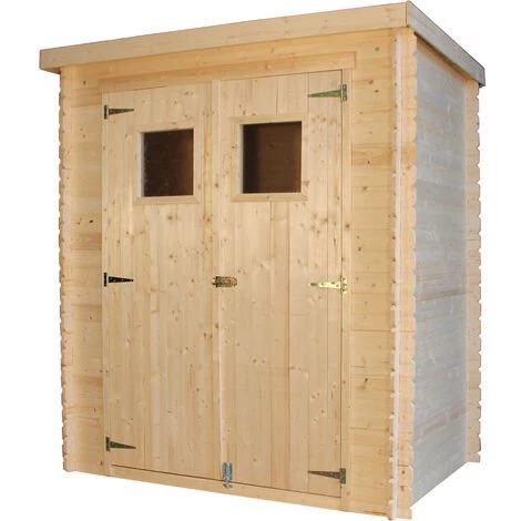 Abri De Jardin En Bois TIMBELA M308 - Stockage Extérieur L184xL128xH202 Cm/1,81 M2 - Petit Abri à Outils, Local à Vélos - Toit Imperméable, Fenêtres - Beige 4 Abri De Jardin En Bois TIMBELA M308 - Stockage Extérieur L184xL128xH202 Cm/1,81 M2 - Petit Abri à Outils, Local à Vélos - Toit Imperméable, Fenêtres - Beige – Image 2