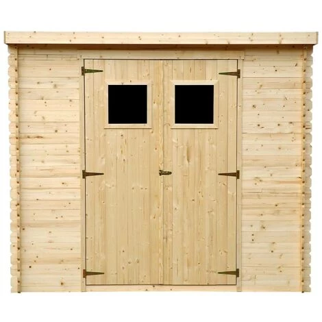 TIMBELA M310+M310G Abri De Jardin En Bois AVEC SOL TRAITÉ - Stockage Extérieur L239xL142xH200cm/2.63 M2 - Petit Abri à Outils, Local à Vélos - Toit Imperméable, Fenêtres - Beige 3 TIMBELA M310+M310G Abri De Jardin En Bois AVEC SOL TRAITÉ - Stockage Extérieur L239xL142xH200cm/2.63 M2 - Petit Abri à Outils, Local à Vélos - Toit Imperméable, Fenêtres - Beige