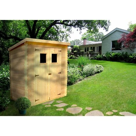Abri De Jardin En Bois AVEC SOL TRAITÉ TIMBELA M311+M311G - Stockage Extérieur L204xL142xH200cm//2.22m2- Petit Abri à Outils, Local à Vélos - Toit Imperméable, Fenêtres - Beige 7 Abri De Jardin En Bois AVEC SOL TRAITÉ TIMBELA M311+M311G - Stockage Extérieur L204xL142xH200cm//2.22m2- Petit Abri à Outils, Local à Vélos - Toit Imperméable, Fenêtres - Beige – Image 5