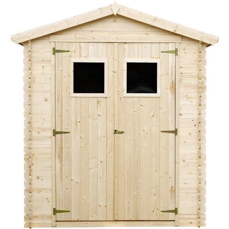 Abri De Jardin En Bois AVEC SOL TRAITÉ- TIMBELA M367 - Stockage Extérieur I196xL136xH218 Cm/ 1.98 M2 Petit Abri à Outils, Local à Vélos - Toit Imperméable, Fenêtres - Beige 3 Abri De Jardin En Bois AVEC SOL TRAITÉ- TIMBELA M367 - Stockage Extérieur I196xL136xH218 Cm/ 1.98 M2 Petit Abri à Outils, Local à Vélos - Toit Imperméable, Fenêtres - Beige