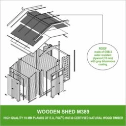 Abri De Jardin En Bois Et Range Bûches Extérieur TIMBELA M389 - Stockage Extérieur I206xL328xH218 Cm/ 3,53 + 0,97+0,97 M2 Petit Abri à Outils, Local à Vélos - Toit Imperméable, Fenêtres - Beige 10 Abri De Jardin En Bois Et Range Bûches Extérieur TIMBELA M389 - Stockage Extérieur I206xL328xH218 Cm/ 3,53 + 0,97+0,97 M2 Petit Abri à Outils, Local à Vélos - Toit Imperméable, Fenêtres - Beige -France Abri de jardin Soldes Boutique 30525305 4
