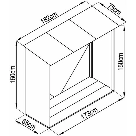 TRIGANO Abri à Bûches Métal Gris Châtaigne 2,5 Stères 4 TRIGANO Abri à Bûches Métal Gris Châtaigne 2,5 Stères – Image 2