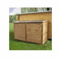 CHALET & JARDIN Coffre En Bois Avec Toit PVC Imperméable 2000 L - TROCADERO -France Abri de jardin Soldes Boutique 30995443 4