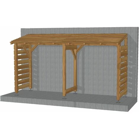 JARDINATOIRE Abri Moto 4m - Couvert - Sans Fond - Cl3 Marron 3 JARDINATOIRE Abri Moto 4m - Couvert - Sans Fond - Cl3 Marron