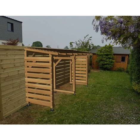 JARDINATOIRE Abri Moto 4m - Couvert - Sans Fond - Cl3 Marron 4 JARDINATOIRE Abri Moto 4m - Couvert - Sans Fond - Cl3 Marron – Image 2