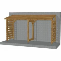 JARDINATOIRE Abri Jardin 4m - Couvert - Sans Fond - Cl3 Marron