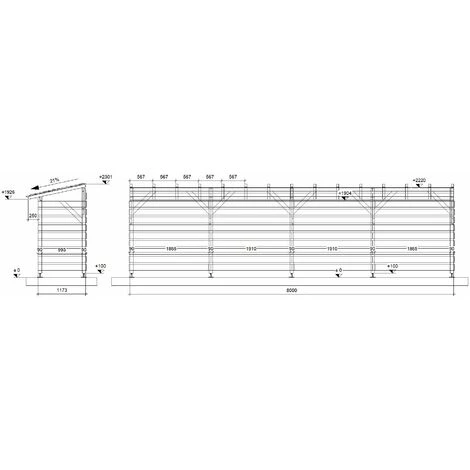 JARDINATOIRE Abri Moto 8m - Couvert - Cl3 Marron 6 JARDINATOIRE Abri Moto 8m - Couvert - Cl3 Marron – Image 4