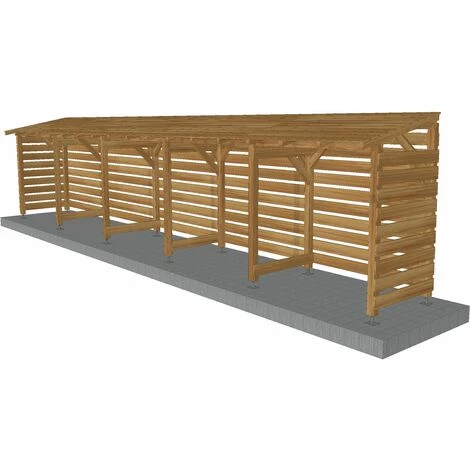 JARDINATOIRE Abri Moto 10m - Couvert - Cl3 Marron 4 JARDINATOIRE Abri Moto 10m - Couvert - Cl3 Marron – Image 2