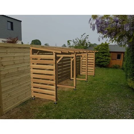 JARDINATOIRE Abri Moto 6m - Non Couvert - Cl3 Marron 4 JARDINATOIRE Abri Moto 6m - Non Couvert - Cl3 Marron – Image 2