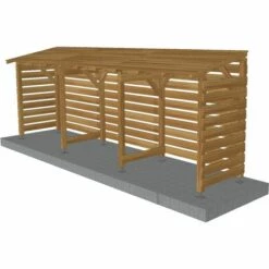 JARDINATOIRE Abri Moto 6m - Couvert - Cl3 Marron -France Abri de jardin Soldes Boutique 31131127 3
