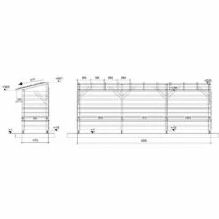 JARDINATOIRE Abri Moto 6m - Couvert - Cl3 Marron -France Abri de jardin Soldes Boutique 31131127 4