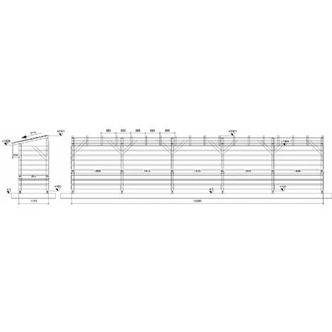 JARDINATOIRE Abri Moto 10m - Non Couvert - Cl3 Marron 5 JARDINATOIRE Abri Moto 10m - Non Couvert - Cl3 Marron – Image 3