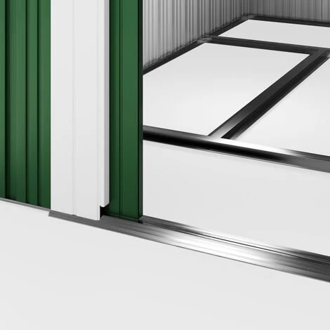 GARDEBRUK Abri De Jardin Cabane En Métal Vert 196x132x188cm Cabanon Rangement Outils 7 GARDEBRUK Abri De Jardin Cabane En Métal Vert 196x132x188cm Cabanon Rangement Outils – Image 5