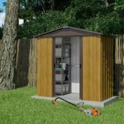 Abri De Jardin Métal Aspect Bois Yardmaster 2,3 M² + Kit D'ancrage 9 Abri De Jardin Métal Aspect Bois Yardmaster 2,3 M² + Kit D'ancrage -France Abri de jardin Soldes Boutique 31580179 3