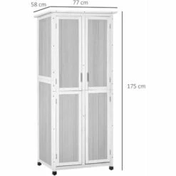 Outsunny Abri De Jardin Armoire De Jardin Sur Pied Dim. 77L X 58l X 175H Cm 2 étagères 2 Portes 3 Crochets Toit Bitumé étanche Bois Pin Pré-huilé Gris Blanc - Gris 9 Outsunny Abri De Jardin Armoire De Jardin Sur Pied Dim. 77L X 58l X 175H Cm 2 étagères 2 Portes 3 Crochets Toit Bitumé étanche Bois Pin Pré-huilé Gris Blanc - Gris -France Abri de jardin Soldes Boutique 32126911 3