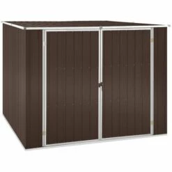 ASUPERMALL Abri De Jardin Marrron 195x198x159 Cm Acier Galvanise