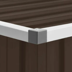 ASUPERMALL Abri De Jardin Marrron 195x198x159 Cm Acier Galvanise -France Abri de jardin Soldes Boutique 32960472 3