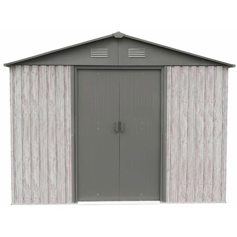 X-metal Abri Métal 11m² WoodTouch - Acier Galvanisé - Kit D'ancrage - Aspect Bois 5 X-metal Abri Métal 11m² WoodTouch - Acier Galvanisé - Kit D'ancrage - Aspect Bois – Image 3