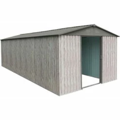 X-metal Abri Métal 13,6m² WoodTouch - Acier Galvanisé - Kit D'ancrage - Aspect Bois -France Abri de jardin Soldes Boutique 34855719 4