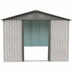 X-metal Abri Métal 13,6m² WoodTouch - Acier Galvanisé - Kit D'ancrage - Aspect Bois -France Abri de jardin Soldes Boutique 34855719 5