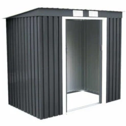 HELLOSHOP26 Abri De Jardin En Métal Cabane à Outils En Tôle Galvanisée 213 X 130 X 173 Cm Gris - Gris