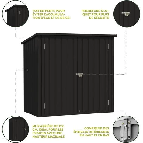 Wasabi Rémise En Métal Arya 1200 L - Garantie 10 Ans - 147x86x122 Cm 4 Wasabi Rémise En Métal Arya 1200 L - Garantie 10 Ans - 147x86x122 Cm – Image 2