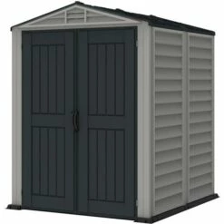 EZOOZA YardMate Plus Abri De Jardin En PVC 153 X 153 Cm Gris Clair Et Foncé - Grigio/Grigio Scuro